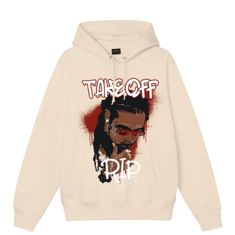 Takeoff Migos Pullover Sweater Hoodie Ivory